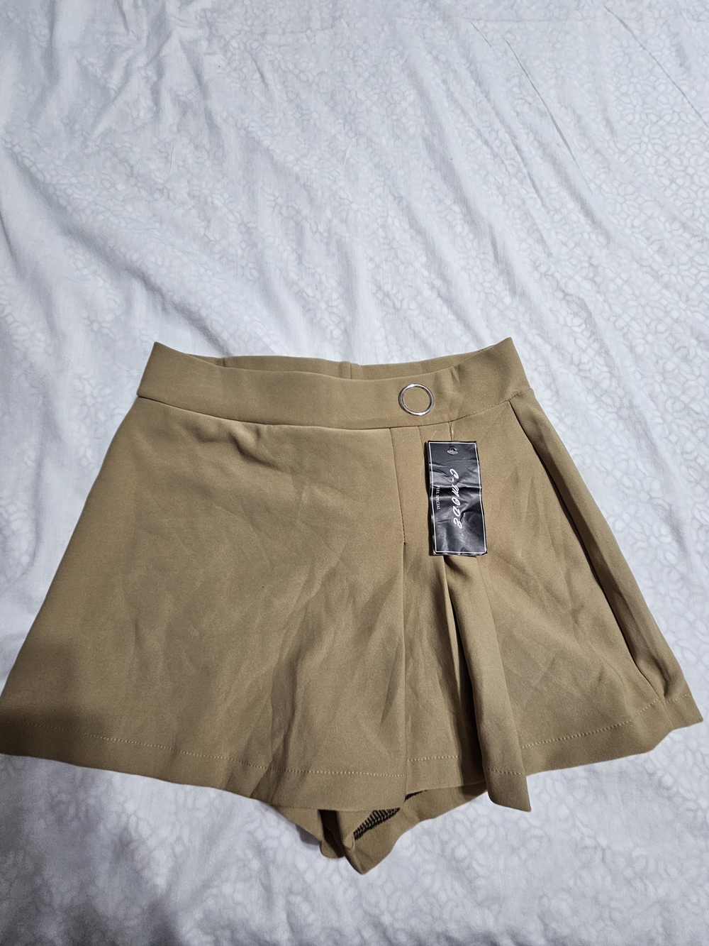Beige Women's Skort with Ring Detail - Unbranded